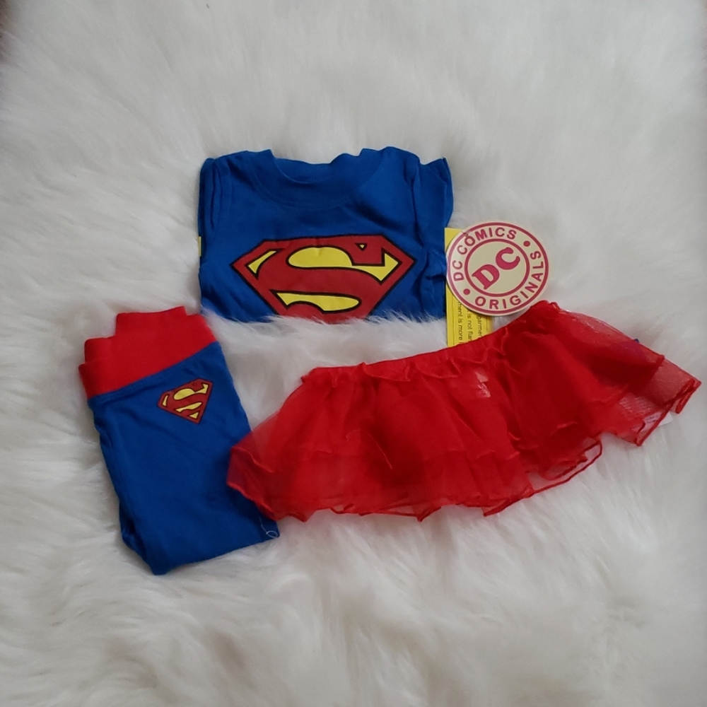 Girls DC 3 pc Superhero Pajama Set
